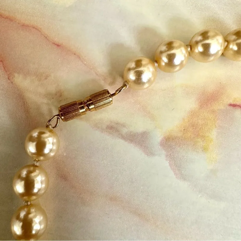 Faux pearl necklace